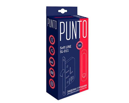 Защелка Punto (Пунто) с ручками для раздвижных дверей SH.SL152.KIT011-BK (Soft LINE SL-011) СP-8 хром