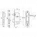 Замок Punto (Пунто) цилиндровый в комплекте с ручкой LOCKSET16.CRONA.4070-1 (KIT P16 4070 CRONA) AB бронза
