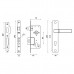 Замок цилиндровый Punto (Пунто) с ручкой LOCKSET90.ORION.4585-3 (KIT P90 4585/3 ORION) SN/CP мат.никель/хром