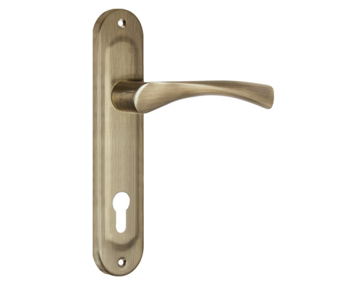 Ручка Punto (Пунто) на планке HANDLE90.CRONA.18-85 (P90 8518 CRONA) AB бронза