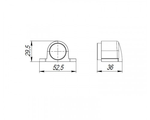 Упор Punto (Пунто) дверной напольный DFIX/F52 (DS PF-52) CP-8 хром