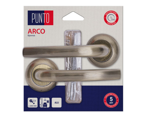 Ручка Punto (Пунто) раздельная LM/A R.TL54.ARCO/HD ABG-6 бронза