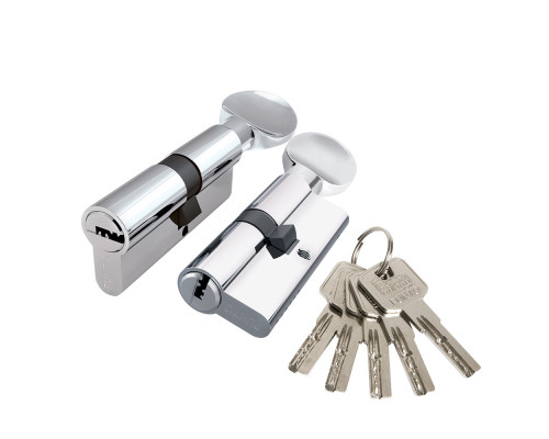 Цилиндровый Punto (Пунто) механизм Z3002Knob80(40+10+30) с вертушкой CP хром