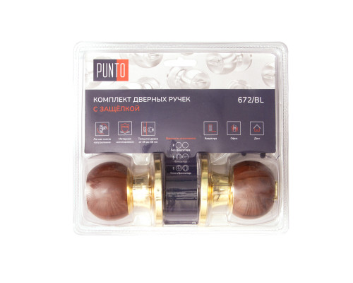 Ручка Punto (Пунто) защелка DK672/BL WD-ET (кл./фик.) дерево