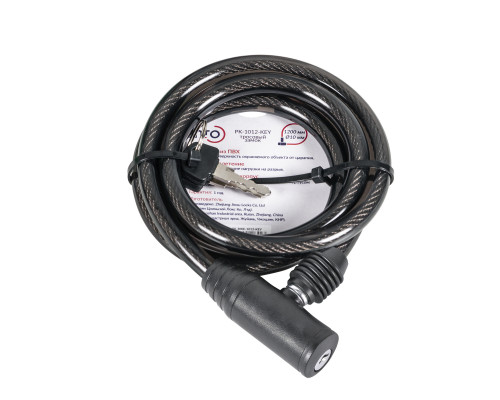 Замок Punto (Пунто) тросовый PK-BIKE-1012-KEY (10х1200) 2key/подвес