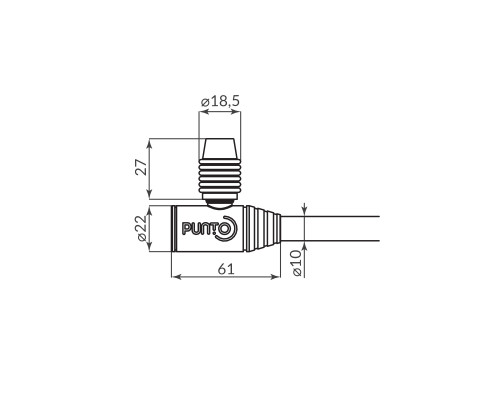 Замок Punto (Пунто) тросовый PK-BIKE-1012-KEY (10х1200) 2key/подвес