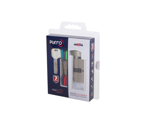 Цилиндровый Punto (Пунто) механизм MaxPro7002Knob70mm(25+10+35) SN никель 7key с вертушкой