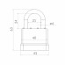 Замок Punto (Пунто) навесной PK-6540 3 key англ.