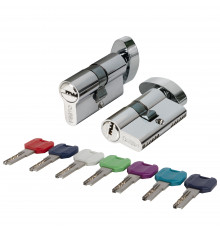 Цилиндровый Punto (Пунто) механизм MaxPro7002Knob60mm(25+10+25) SSC сатин.хром 7key с вертушкой