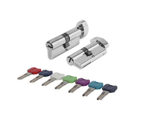 Цилиндровый Punto (Пунто) механизм MaxPro7002Knob70mm(30+10+30) CP хром 7key с вертушкой