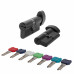 Цилиндровый Punto (Пунто) механизм MaxPro7002Knob70mm(30+10+30) BL черный 7key с вертушкой