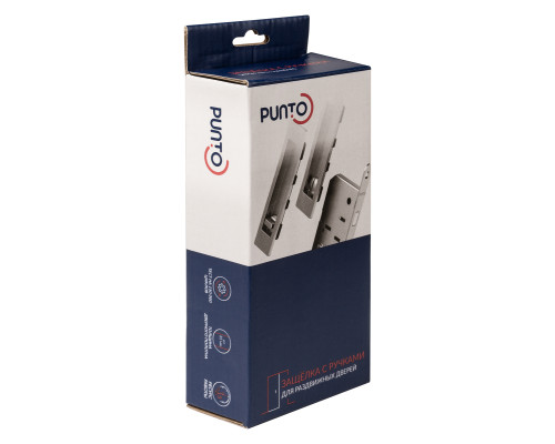 Защелка Punto (Пунто) с ручками для раздвижных дверей SH.SLQ152.011 (Soft LINE SLQ-011) SSG сатин.золото