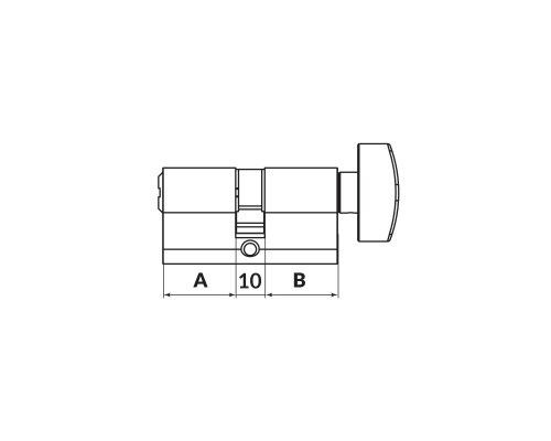 Цилиндровый Punto (Пунто) механизм MaxPro7002Knob52mm(21+10+21) GR графит 7key с вертушкой