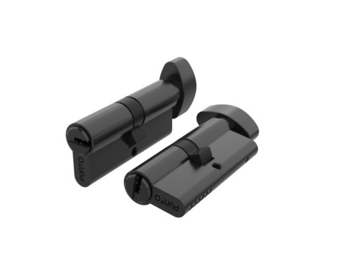 Цилиндровый Punto (Пунто) механизм Z3002Knob100(40+10+50) с вертушкой BL черный