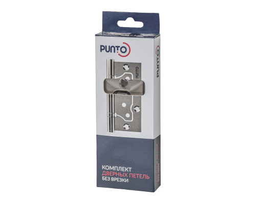 Петля Punto (Пунто) универсальная без врезки IN4200W GM оружейная сталь (коробка)