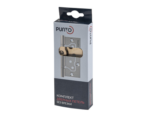 Петля Punto (Пунто) универсальная без врезки IN4200W SSG (200-2B 100x2,5) сатин.золото