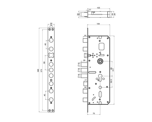Электронный замок Sanyo D501 Tuya DM70 с WiFi, ручка скоба 1800 мм, черный