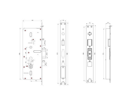 Электронный замок Sanyo D700 Usmart Go DM70 с WiFi, ручка скоба 1800 мм, черный