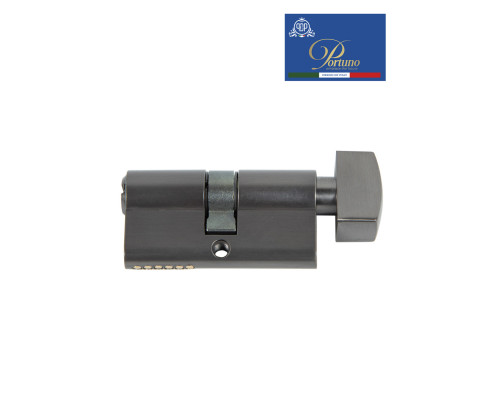 Цилиндровый механизм PORTUNO. Арт.CS60.05, 60м. (30+30), Цвет, Матовый графит. ключ-вертушка