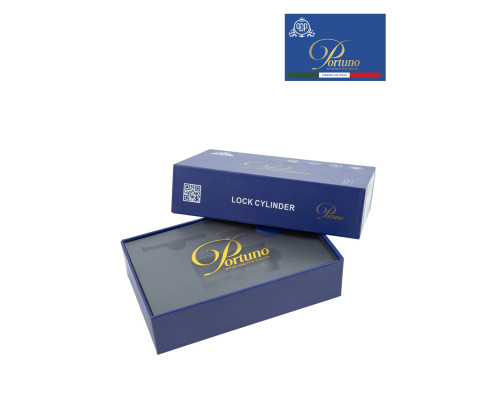 Цилиндровый механизм PORTUNO. Арт.CS60.03, 60м. (30+30), Цвет, Чёрный. ключ-вертушка