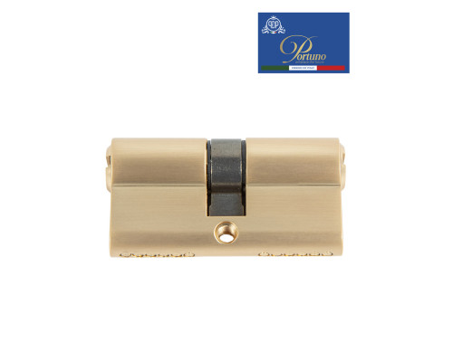 Цилиндровый механизм PORTUNO. Арт.CD60.07, 60м. (30+30), Цвет, Матовое золото. ключ-ключ