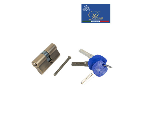 Цилиндровый механизм PORTUNO. Арт.CD60.11, 60м. (30+30), Цвет, Матовый кофе. ключ-ключ