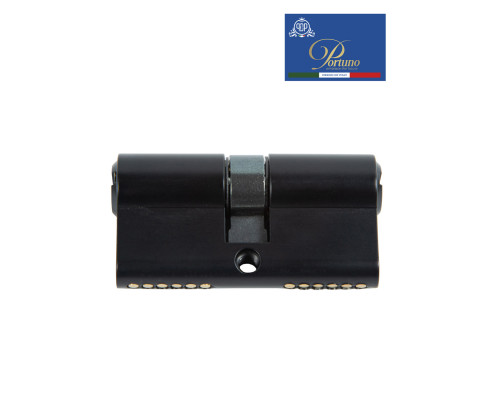 Цилиндровый механизм PORTUNO. Арт.CD60.03, 60м. (30+30), Цвет, Чёрный. ключ-ключ