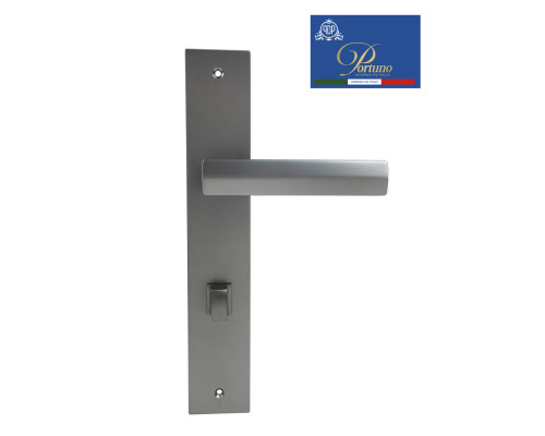 Дверная ручка на планке с фиксатором PORTUNO Alba 721.05WC Матовый графит