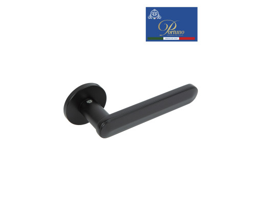 Дверная ручка на розетке Portuno Onyx 123.03  чёрный