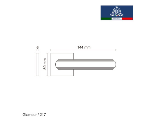 Дверная ручка на розетке Portuno Glamour 217.11 Матовый кофе