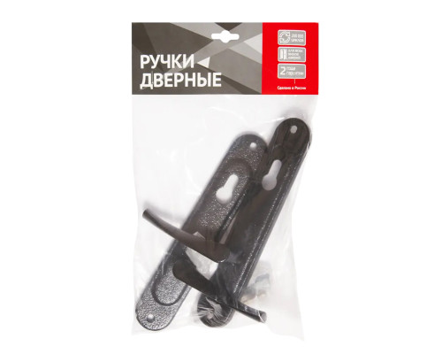 Ручка дверная Zenit (Зенит) на планке HP 185 (черный)